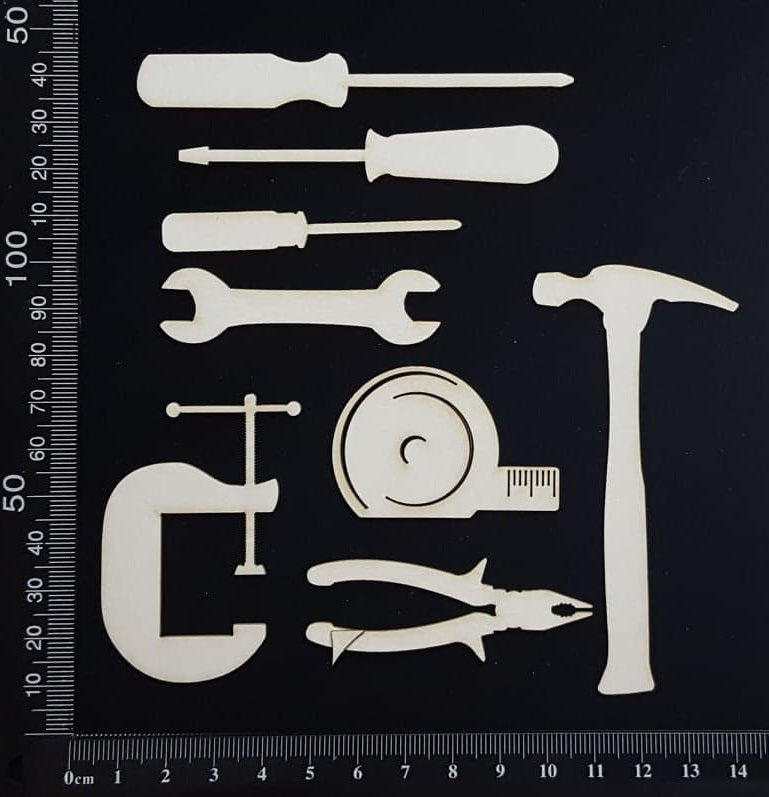 Tools set - B - White Chipboard