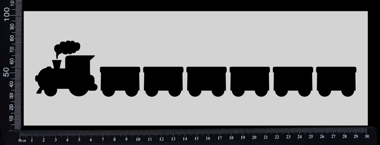 Train Border - Stencil - 100mm x 300mm