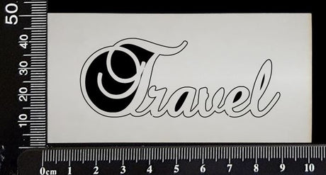 Elegant Word - Travel - White Chipboard