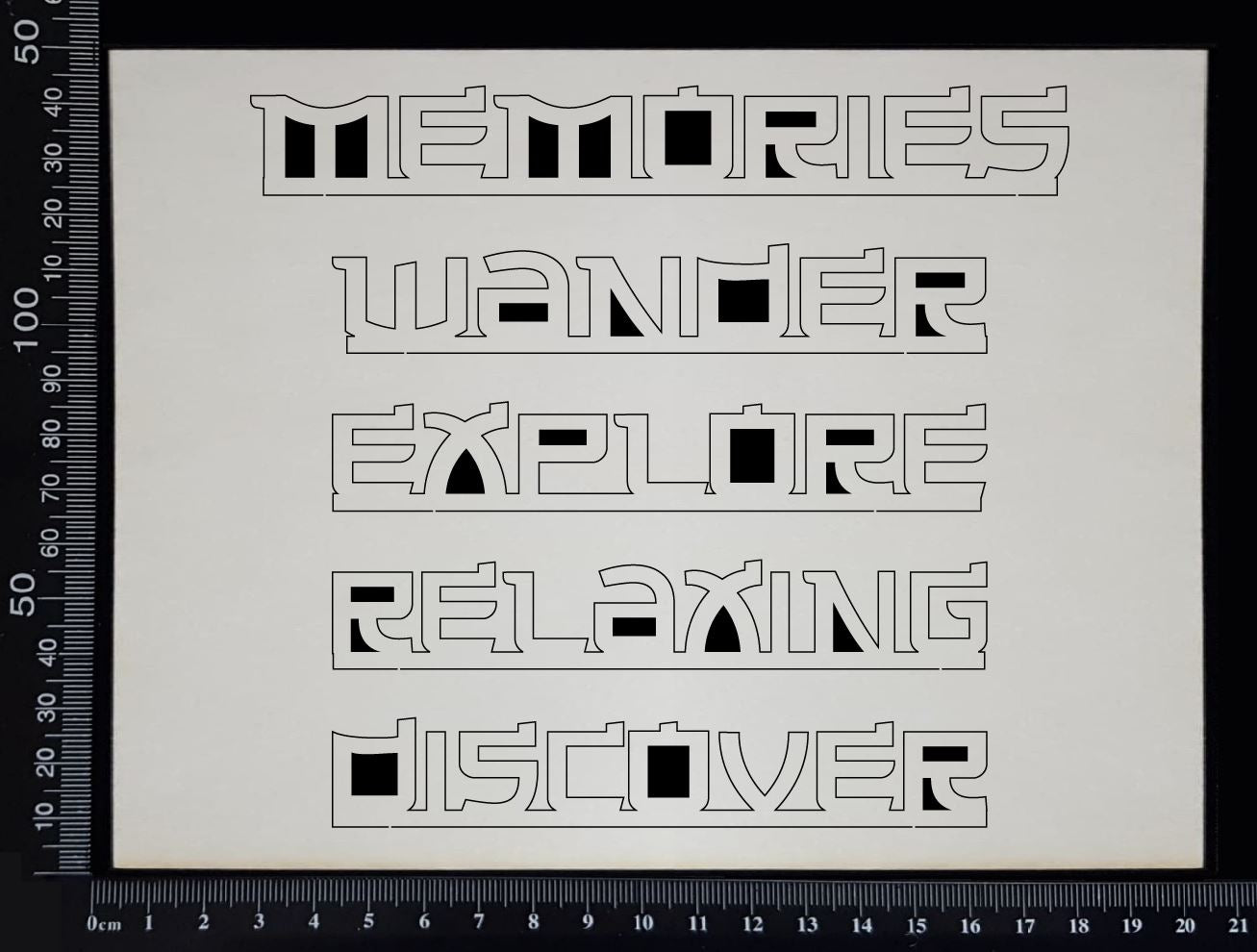 Travel Words Set - C - White Chipboard