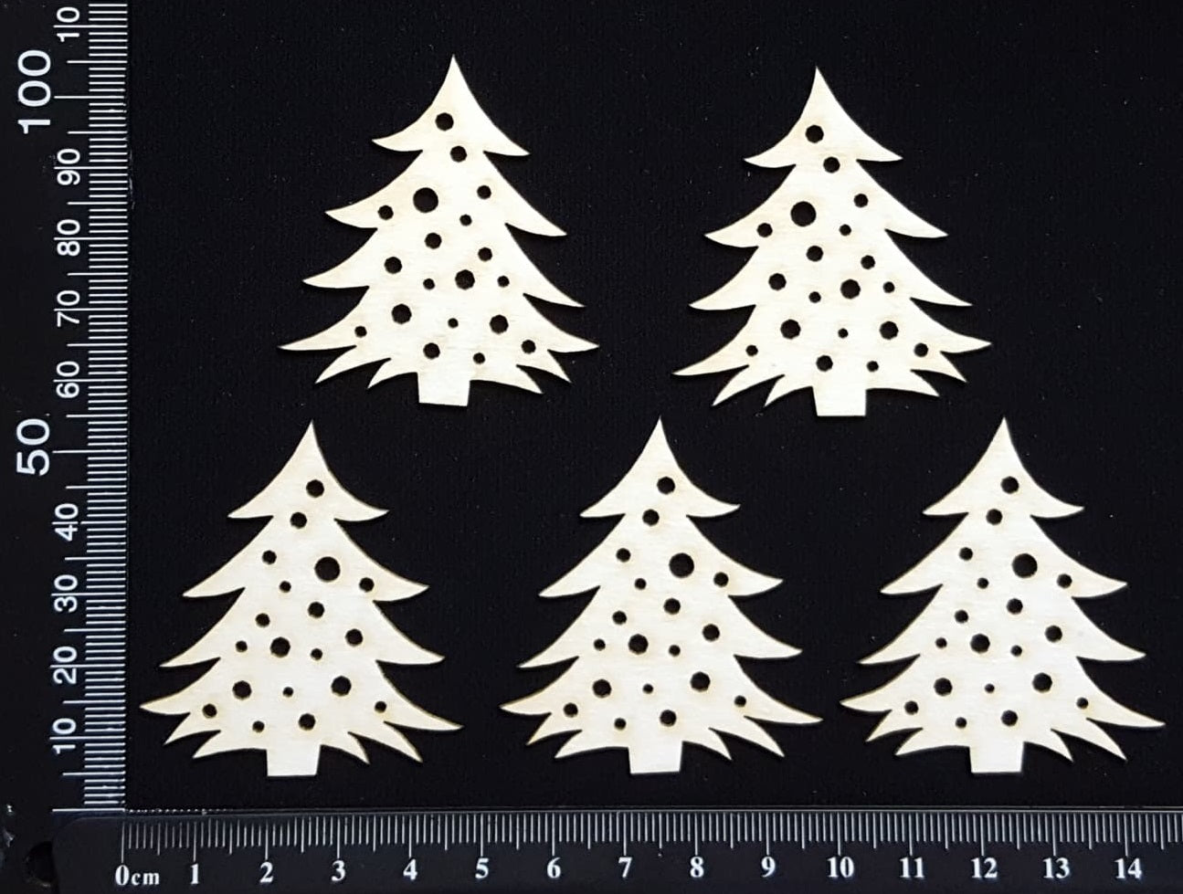 Trees Set - C - White Chipboard