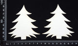 Trees Set - D - White Chipboard