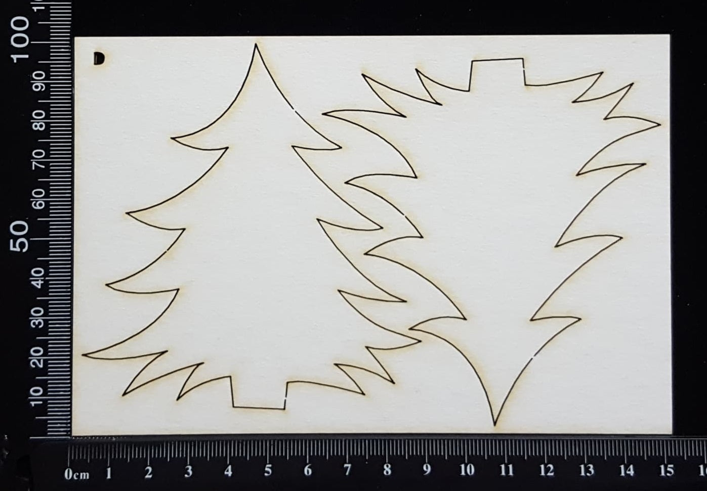 Trees Set - D - White Chipboard
