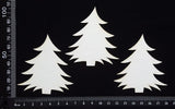 Trees Set - E - White Chipboard