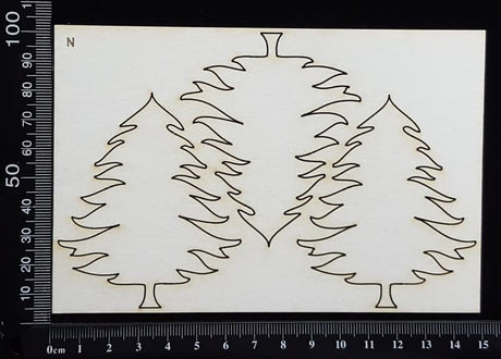 Trees Set - N - White Chipboard