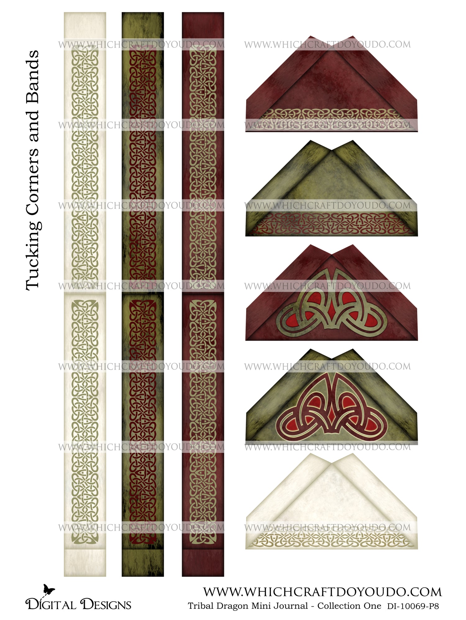 Tribal Dragon Mini Journal - Collection One - DI-10069 - Digital Download