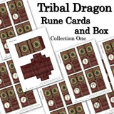 Tribal Dragon Rune Cards and Box - Collection One - DI-10076 - Digital Download
