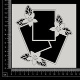 Triple Flower Frame - White Chipboard