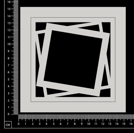 Triple Tilted Squares Frame - White Chipboard
