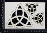Triquetra Set - White Chipboard