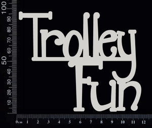 Trolley Fun - B - White Chipboard