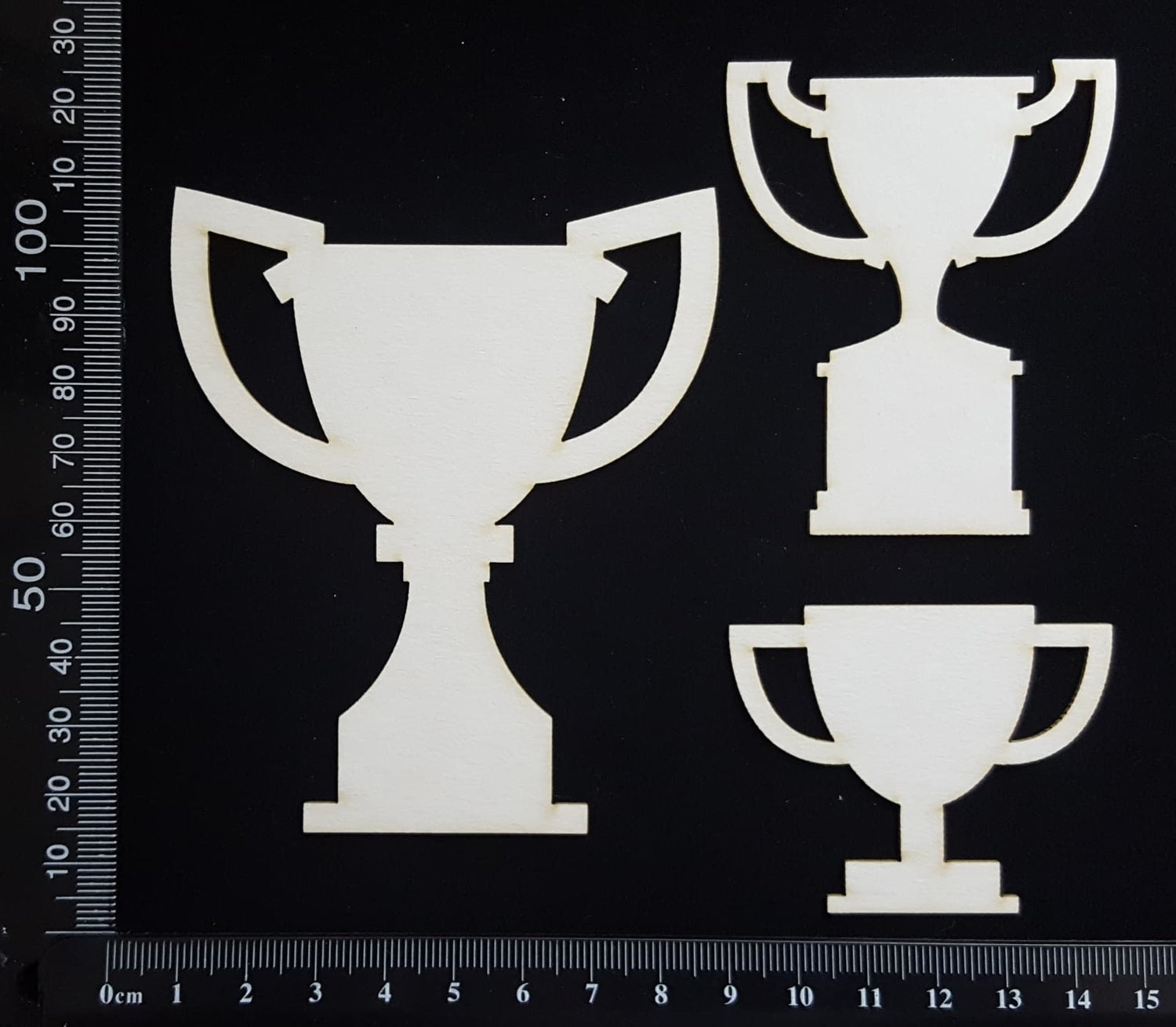 Trophies Set - A - White Chipboard