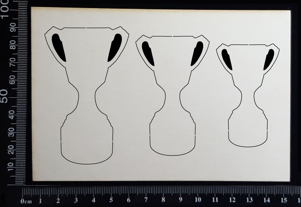 Trophies Set - B - White Chipboard