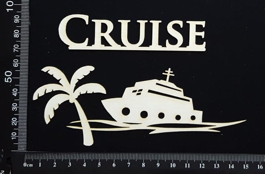Tropical Scene - Cruise - White Chipboard