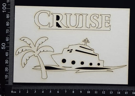 Tropical Scene - Cruise - White Chipboard