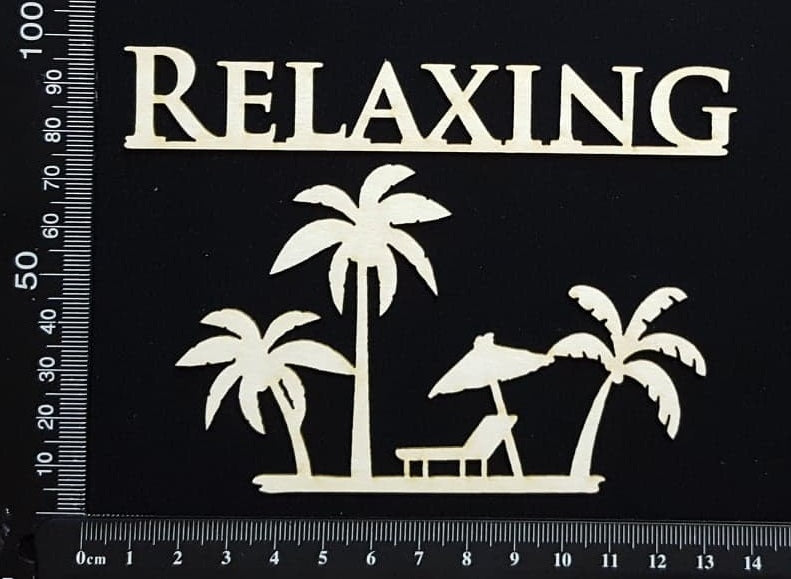 Tropical Scene - Relaxing - White Chipboard