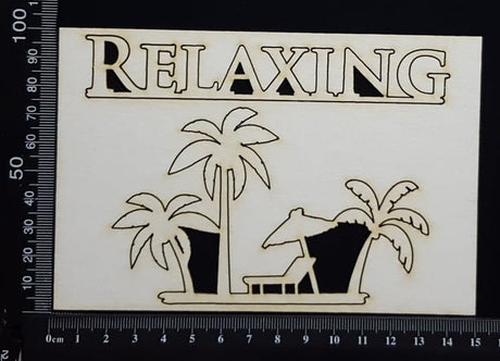 Tropical Scene - Relaxing - White Chipboard