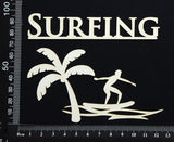 Tropical Scene - Surfing - White Chipboard