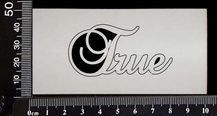 Elegant Word - True - White Chipboard