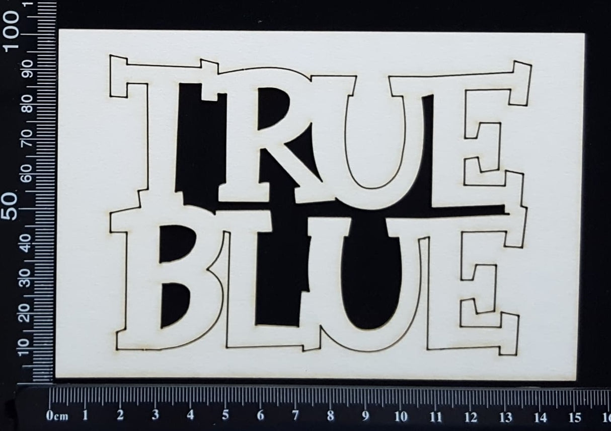 True Blue - White Chipboard