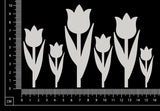 Tulips - White Chipboard
