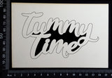 Tummy Time - B - White Chipboard