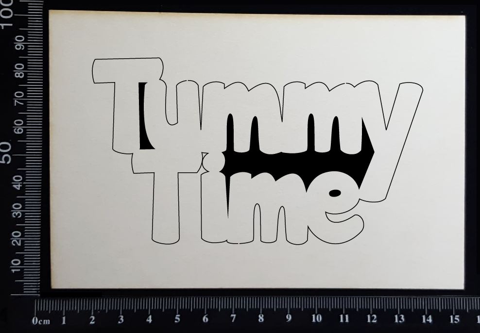 Tummy Time - C - White Chipboard