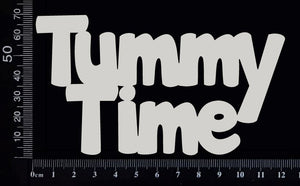 Tummy Time - C - White Chipboard