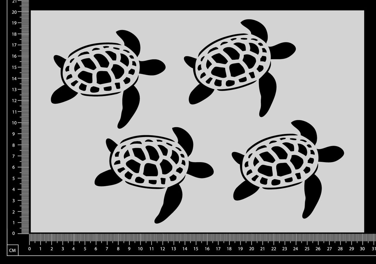 Turtles - D - Stencil - 200mm x 300mm