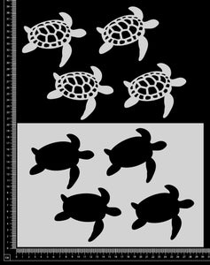 Turtles - E - Stencil - 200mm x 300mm