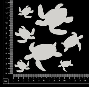 Turtles Set - C - White Chipboard