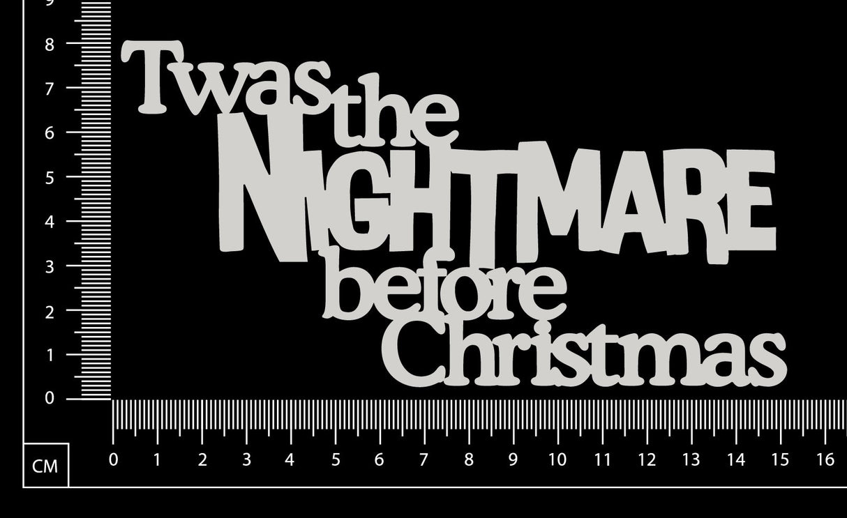 Twas the Nightmare before Christmas - White Chipboard