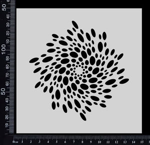 Twisted Droplets - Stencil - 150mm x 150mm