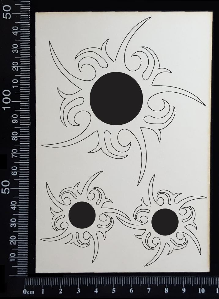 Twisted Sun Set - White Chipboard