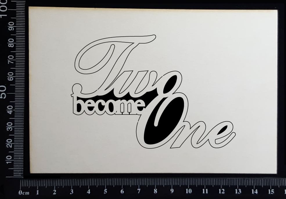 Two Become One - Small - White Chipboard