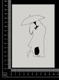 Umbrella Couple - White Chipboard