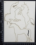 Unicorn Set - B - White Chipboard