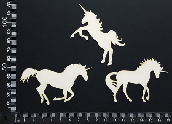 Unicorn Set - C - White Chipboard