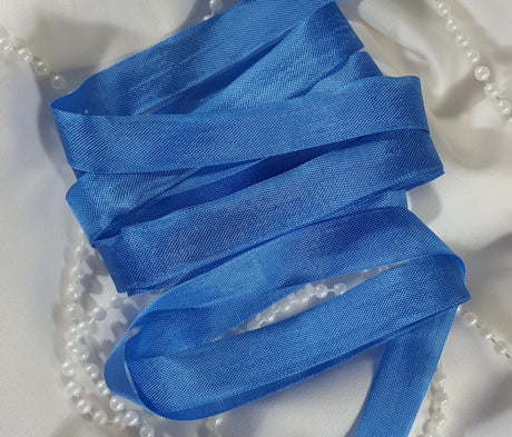 Seam Binding - VA - Flower Blue - 5 meters