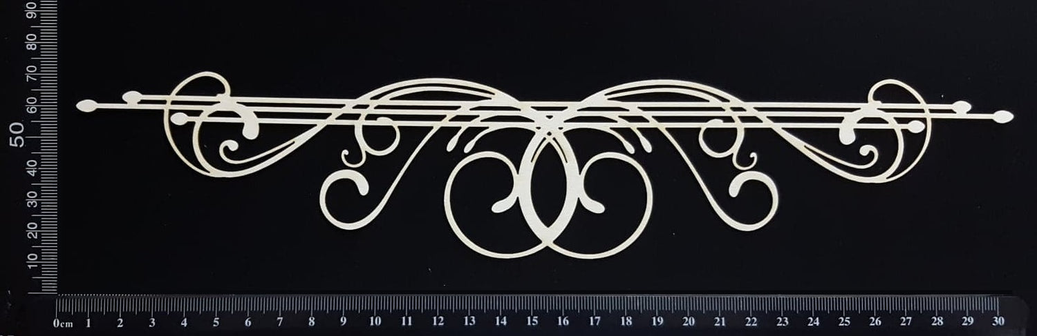 Victorian Border - A - Large - White Chipboard