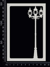 Scenic Frame - Street Lamp - White Chipboard