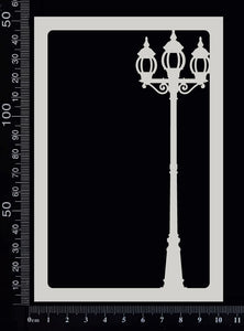 Scenic Frame - Street Lamp - White Chipboard