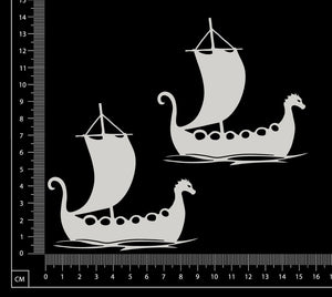 Viking Ships - White Chipboard