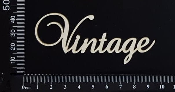 Elegant Word - Vintage - White Chipboard