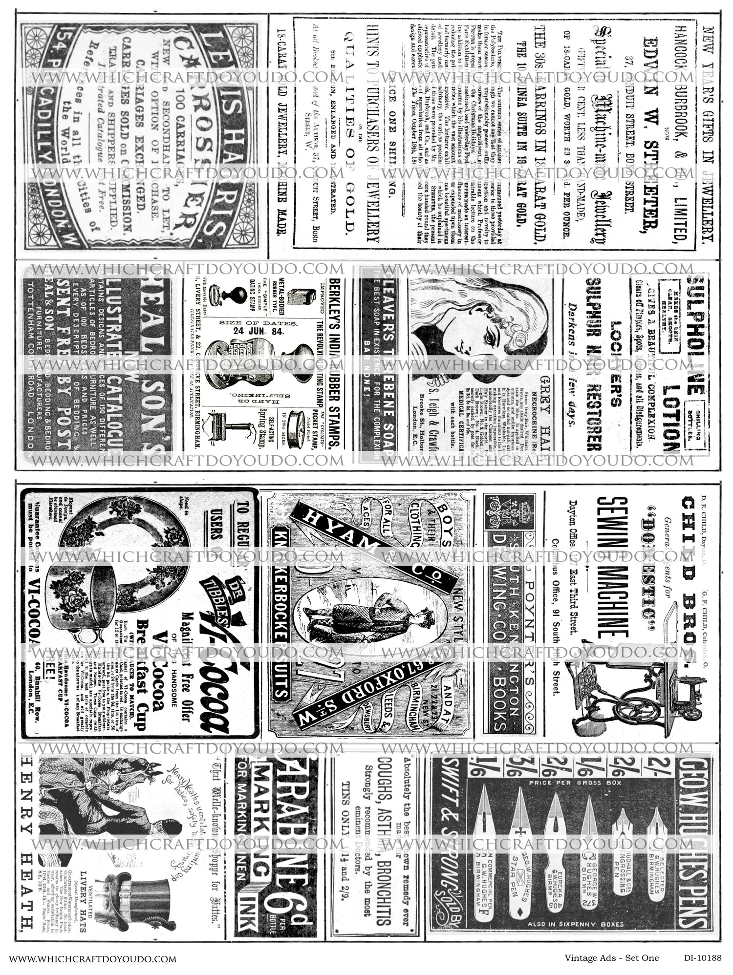 Vintage Ads - Set One - DI-10188 - Digital Download