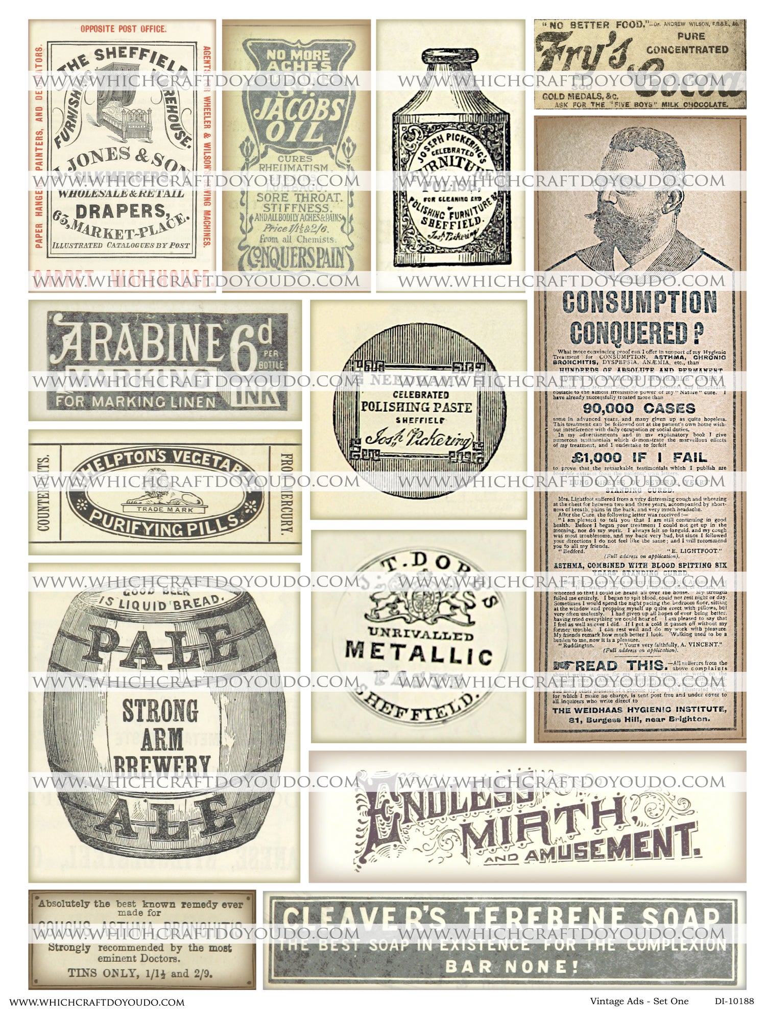 Vintage Ads - Set One - DI-10188 - Digital Download