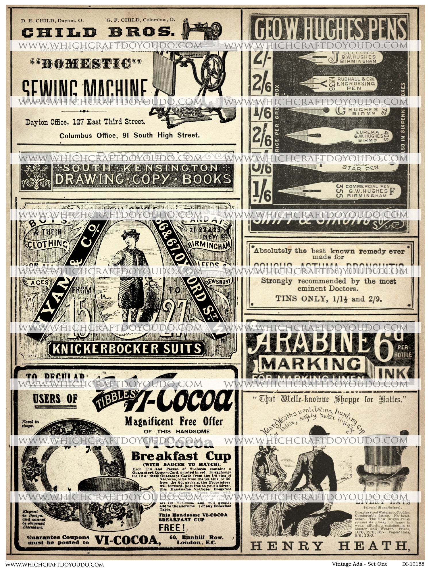 Vintage Ads - Set One - DI-10188 - Digital Download