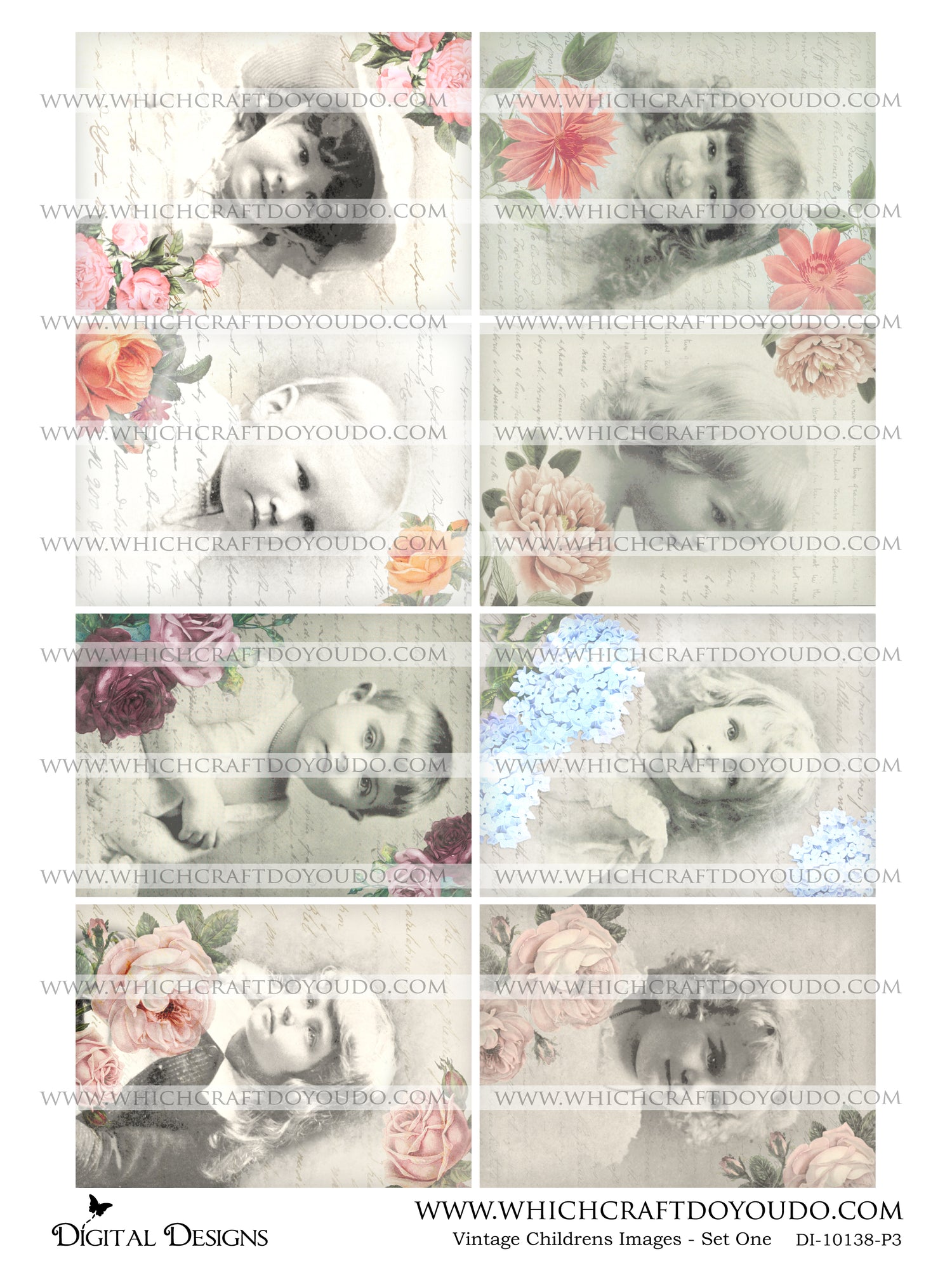 Vintage Childrens Images - Set One - DI-10138 - Digital Download