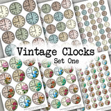 Vintage Clocks - Set One - DI-10148 - Digital Download