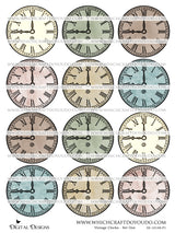 Vintage Clocks - Set One - DI-10148 - Digital Download